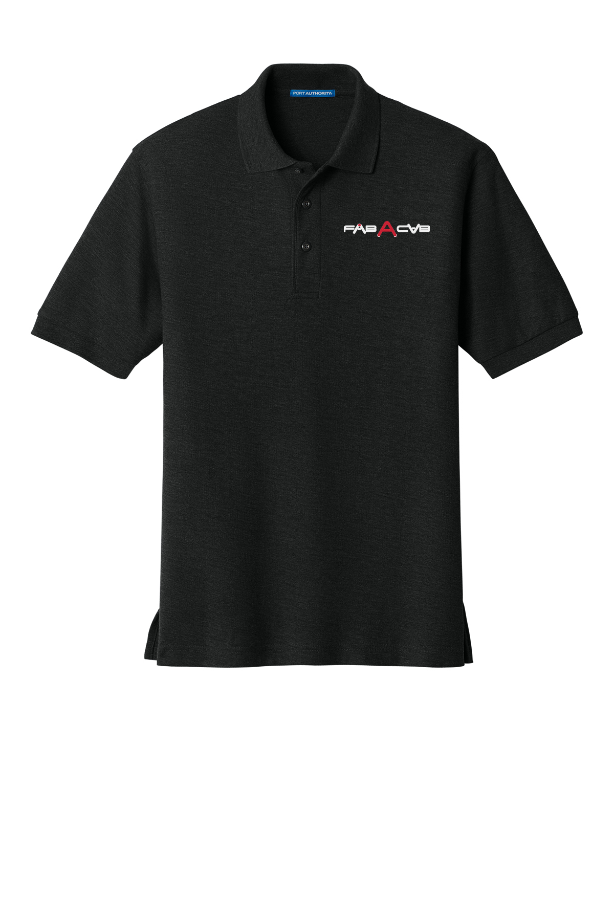 Port Authority Silk Touch Polo decorated with the FabACab logo